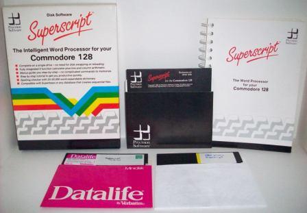 Superscript Word Processor (CIB) - Commodore 128 Game